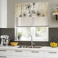 thumbnail image 5 of Yellow Beige Flower Valances for Windows, Decorative Rod Pocket Window Valance Curtains, Farmhouse Shabby Chic Wildflower Short Curtain Drapes for Kitchen/Living Room, 2 Panels, 42" W x 18" L, 5 of 8