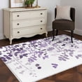 thumbnail image 3 of 3'x5' Area Rugs, Purple Leaves Indoor Outdoor Area Rug for Living Room Bedroom, Summer Botanical Washable Bathroom Rugs Kitchen Floor Carpet Mats Home Decor Aesthetic, 3 of 8