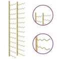 thumbnail image 4 of vidaXL Wall Mounted Wine Rack for 36 Bottles Gold Iron, 4 of 5