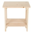 thumbnail image 2 of Shine Company Rectangular Wood End Table Indoor/Outdoor Side Table in Beige, 2 of 5