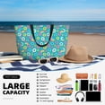 thumbnail image 5 of Wukai Donut Print Zipper Bag,large Beach Tote Bag,Waterproof Sandproof Bag,Grocery and Picnic Tote Travel Bag, 5 of 5