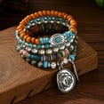 thumbnail image 5 of AQYYI Bohemian Turquoise Beaded Bracelet Set, Handmade Stackable Western Cowgirl Jewelry for Women, 5 of 6