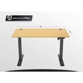 thumbnail image 2 of FEZIBO 48" x 24" Height Adjustable Standing Desk, Electric Stand Up Table, Sit Stand Home Office Desk with Splice Board, Black Frame/Bamboo Finish Top, 2 of 10