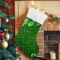 thumbnail image 5 of Coolnut 1 PCS Christmas Stocking Lucky Leaves Big Warm 17.7 x 12 Inch Hanging Xmas Stockings Decoration for Family Holiday Party Ornaments Decor Fireplace, 5 of 7