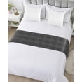 thumbnail image 5 of Bed Runner Scarf Cal King Size, Animal Print Stain Bed Runners & Scarves for Foot of Beds, Minimalist Vintage Animal Leather Black Decorative Bedding Runner Scarf for Hotel Home Bedroom 102 x20 Inch, 5 of 6