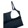 thumbnail image 5 of Sujetador deportivo CRZ YOGA Butterlift para mujer, cuello redondo, azul marino, 5 of 5