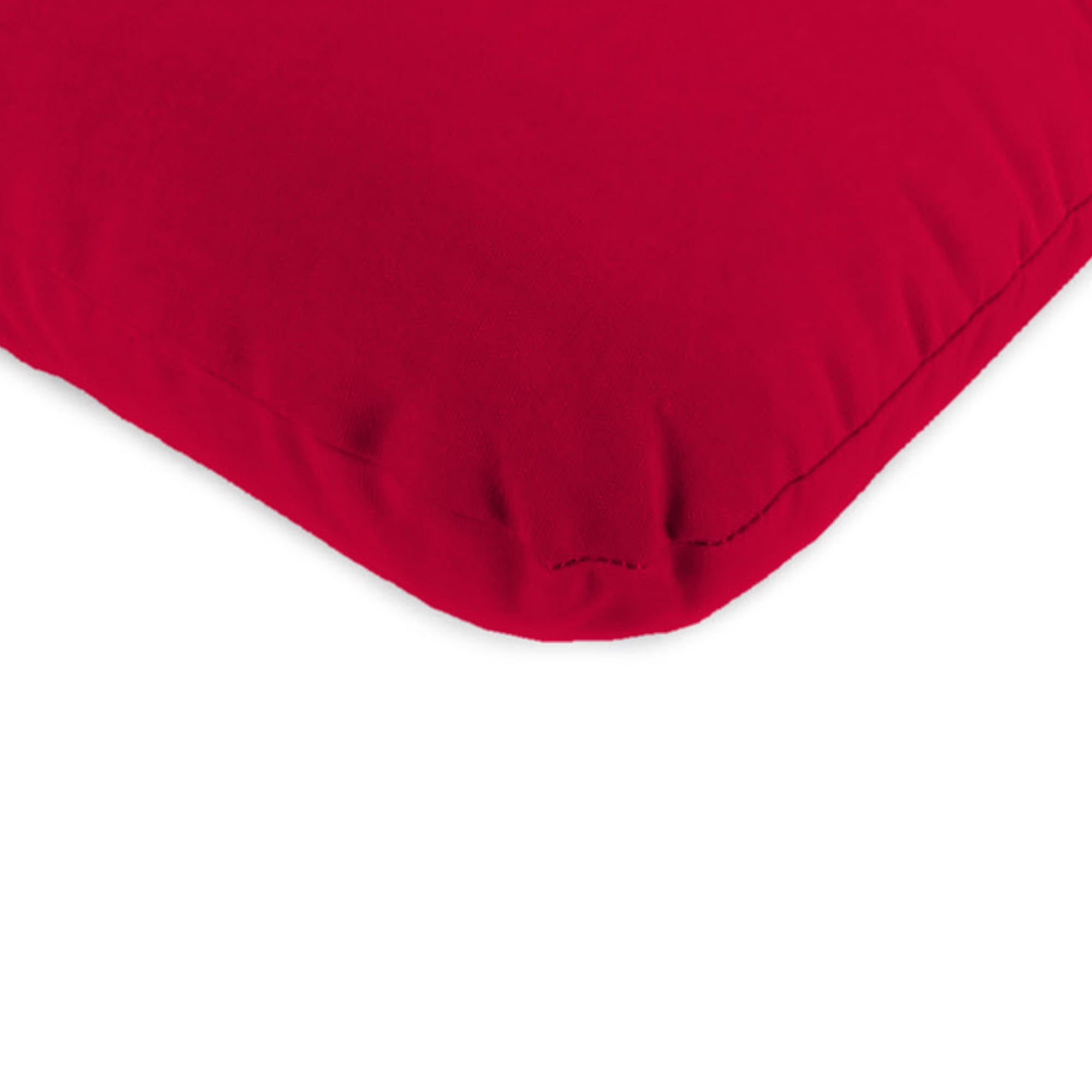 Jordan Manufacturing 45" x 22" Really Red Solid Rectangular Outdoor Chair Cushion with Ties and Hanger Loop