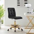 thumbnail image 2 of Computer Work Desk Chair, Gold Black, Velvet, Home Office Business, Modern Contemporary Boutique HB33562, 2 of 9