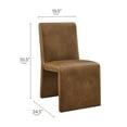 thumbnail image 4 of Emory Vegan Leather Dining Side Chair in Canyon, 4 of 9