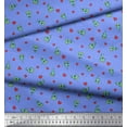 thumbnail image 3 of Soimoi Poly Georgette Fabric Heart & Pizza Slice Food Print Fabric by The Yard 52 Inch Wide, 3 of 3