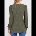 thumbnail image 4 of Blusas de Encaje de Larga para Mujer, Suéteres de Cuello en V A para Otoño 2025, Atuendos Elegantes e Informales de Invierno Verde XL, 4 of 8