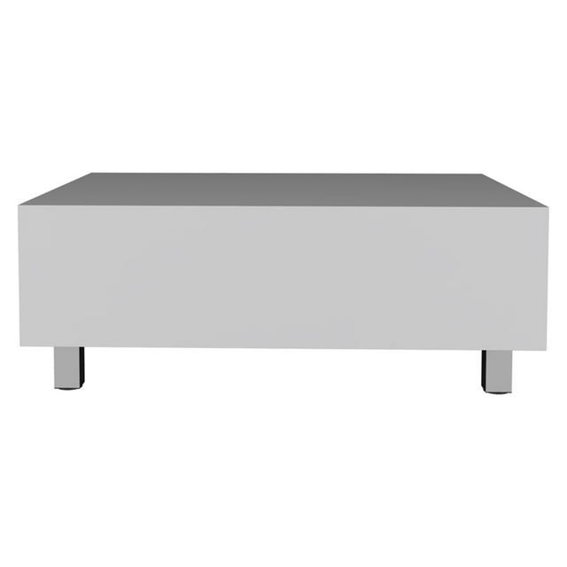TUHOME Table Basse à Plateau Relevable Gambia - Bois d'Ingénierie Blanc - pour Salon