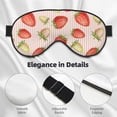 thumbnail image 2 of Rocae Strawberries for Mask for Women Men, Luxury Eye Cover Eye Shade with Adjustable Strap for Travel, Nap, Meditation, 2 of 7