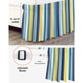 thumbnail image 3 of Blue Stripe Bed Skirt Queen Size, Yellow Colorful Striped Modern Abstract Wrap Around Bed Skirting with Adjustable Elastic Strap, Dust Ruffle Pleated Bedskirts 16 Inch Drop for Bedroom Queen Beds, 3 of 9