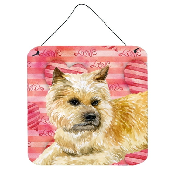 Cairn Terrier Love Wall or Door Hanging Prints Red