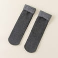thumbnail image 3 of KDSJSXW Cute Crew Socks Women Casual Solid Plush Socks Warm Thickened Socks Mens Socks (Dark Gray,One Size), 3 of 4