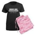 thumbnail image 5 of CafePress - Under New Management. Just Married. Women's Dark P - Women's Short Sleeve Print T-Shirt and Pants Dark Cotton Pajama Set, 5 of 7
