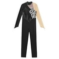 thumbnail image 5 of Sxiwei Ice Skating Training Bodysuit for Girls Gymnastic Jumpsuit Metallic Patchwork Figure Ice Black 8, 5 of 7