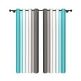 thumbnail image 7 of LFEEY Turquoise Teal Curtains, Blackout Light Room Darkening Curtains, Ombre Gray, 42" W x 84" L, 2 Panels, 7 of 7