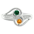 thumbnail image 5 of Sterling Silver Rhodium-plated Imitation and Diamond Couple Ring XMR93/2SS, 5 of 7