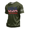 thumbnail image 4 of LWavelet 4th of July Men's T-Shirt American Flag Patriotic Tee Independence Day Short Sleeve Tee Top, 4 of 5