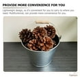 thumbnail image 5 of CRAFTHROU 3Pcs Metal Bucket for Fireplace Ashes Silver Iron for Indoor Use, 5 of 5