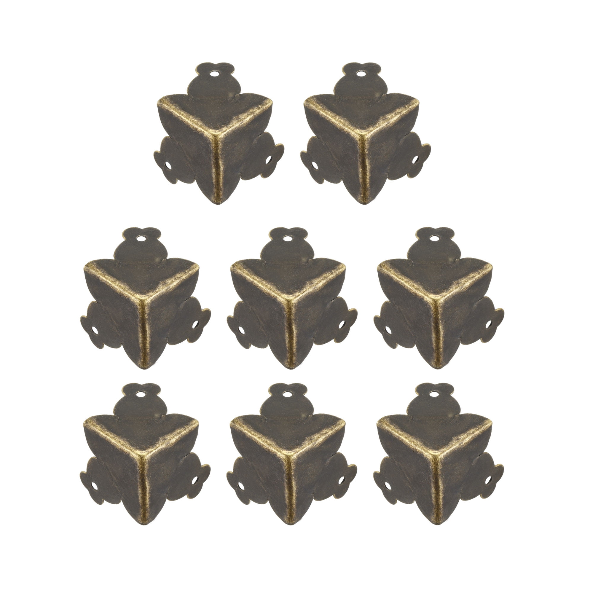 Metal Box Corner Protectors Edge Protector 33x33x33mm Bronze Tone 8 pcs