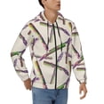 thumbnail image 4 of Zip Up Hoodies for Men - Asparagus colorful Print Long Sleeve Comfrt Men'S Fashion Hoodies & Sweatshirts, Jackets for Men Hoodies Pullover Clothing Clothes with Pouch, 4 of 5