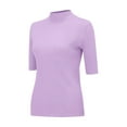 thumbnail image 4 of Blouses for women dressy casual Knitting Cotton Soft Clothing L Purple womens blouses, 4 of 4