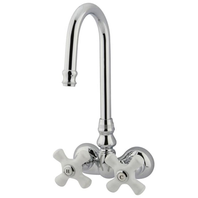 Kingston Brass Cc80T1 Hi-Rise Spout Clawfoot Tub Filler - Polished Chrome Finish