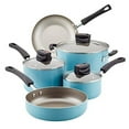 thumbnail image 6 of Farberware Smart Control Nonstick Cookware Pots and Pans Set, 14 Piece, Aqua, 6 of 16