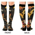 thumbnail image 4 of FORMRS Womens Knee High Socks Casual Long Thick Travel Daily Wear, 2 Pairs, Black Fish Pattern, 4 of 6