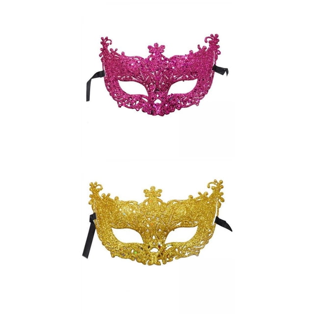 Paquete de 2 s de encaje con para mujer con corbatas, disfraces, Halloween, graduación, carnaval, vacaciones, disfraces, accesorios, mujeres, hombres, Hugo Cubierta de la mascarada