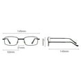 thumbnail image 5 of Men Portable Folding Reading Glasses Male Progressive Multi-Focus Anti Blue Light Foldable Presbyopic Eyeglasses Metal Gold Readers with Case +1.00, 5 of 6