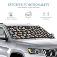 thumbnail image 2 of Bingfone Colorful Retro Tape Car Windshield Sunshade,Sun Foldable Sun Shield Sun Visor for Car - Medium, 2 of 8