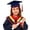 Navy-2, variant on Graduation Cap and Gown Set for Graduation Robe Outfit Various Styles Yellow Cap and Gown Academic Outfit for Senior High School Graduation 13-14 Years