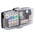 thumbnail image 3 of Small 4 Way Blade Fuse Box, Fuse Box, Support The 2X0/4Ga Input For Car, Boat, Rv, Truck Off-Road, Suv 4X4/8Ga Output Atv, Utv, Marine, Power Splitting, 3 of 8