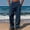 #Navy, variant on DPTALR Men's Linen Blend Beach Casual Pants Elastic Waist Breathable Soft Full-Length Trousers,Green,Big and Tall Men M