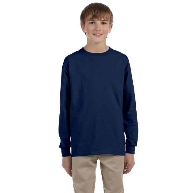 Jerzees T-Shirt à Manches Longues pour Jeunes 5.6 oz. Dri-Power ACTIVE - J NAVY - L