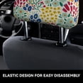 thumbnail image 4 of Kdxio Cartoon Flowers Pattern Print 2 Piece Car Head Rest Covers Set Auto Front/Rear Seats Headrest Cover Universal Fit Most Cars,Sedan, SUV, 4 of 9