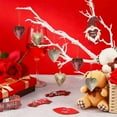 thumbnail image 4 of Fasiaou 6PCS Valentine's Day Heart Shaped Ornaments Romantic Valentines Heart Hanging Tree Ornaments Decorations for Home Valentine Tree Wedding Party,As Show, 4 of 6