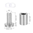 thumbnail image 2 of Uxcell Standoff Screws Stainless Steel with Accessories Silver 0.75" x 1.26" 16 Pack, 2 of 4