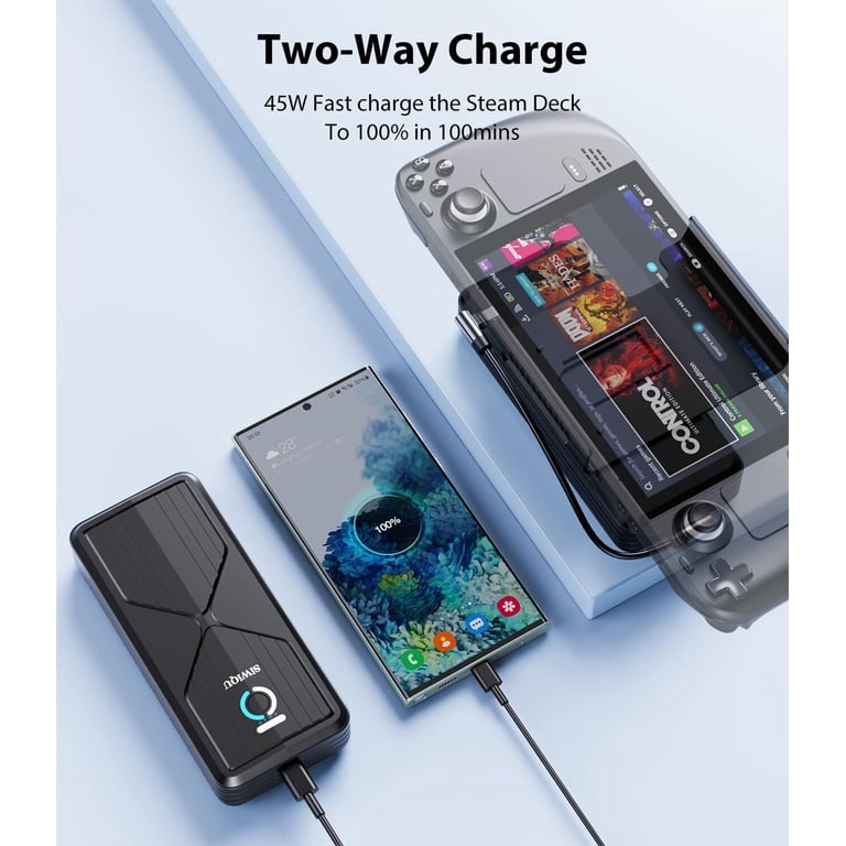 Portable Power Bank Compatible with Steam Deck, 20000mAh