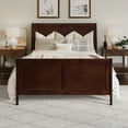 thumbnail image 3 of AFI Portland Full Low Profile Platform Bed with Matching Footboard, Walnut, 3 of 9