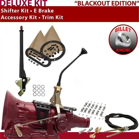 American Shifter TH200 Shifter Kit Black 10 in. E Brake Cable Clamp Trim Kit for EFE2D