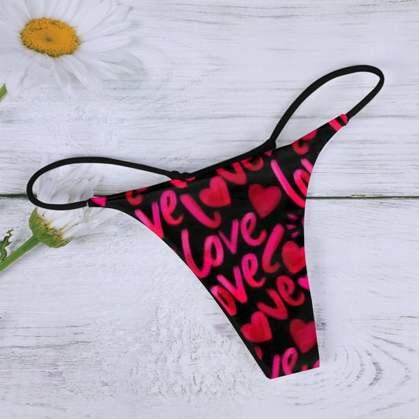 Aayomet Women Panties Cotton Bikini Girl High Waist G String Brief Pantie Thong Lingerie Knicker