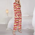 thumbnail image 5 of Wukai Red Lobster Print Women's Pajama Set - Soft Long Sleeve Sleepwear for Comfort and Style-Small, 5 of 9