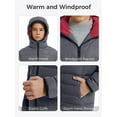 thumbnail image 3 of Wantdo Big Boy's Winter Jacket Windproof Winter Coat Lightweight Puffer Jacket Gray 14/16, 3 of 9
