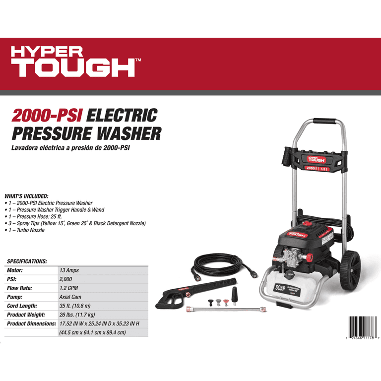 Free Shipping! Hyper Tough Electric Cold Water Pressure Washer