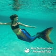thumbnail image 5 of Fin Fun Atlantis - Mermaid Tail w/ Reinforced Tips & Monofin | 3D Side & Back Fins - for Women, Teen and Adults - (Riptide, Adult XL), 5 of 7